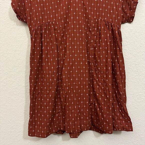 MADEWELL Jacquard Dolman-Sleeve Mini Dress in Dusty Redwood - Picture 5 of 11